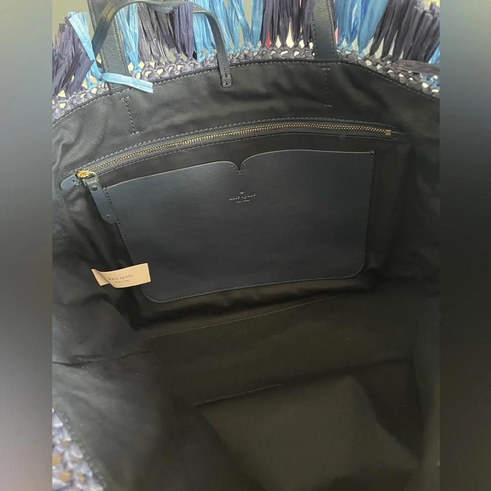 Kate Spade Sam Straw woven Bag- NEW - Picture 6 of 6